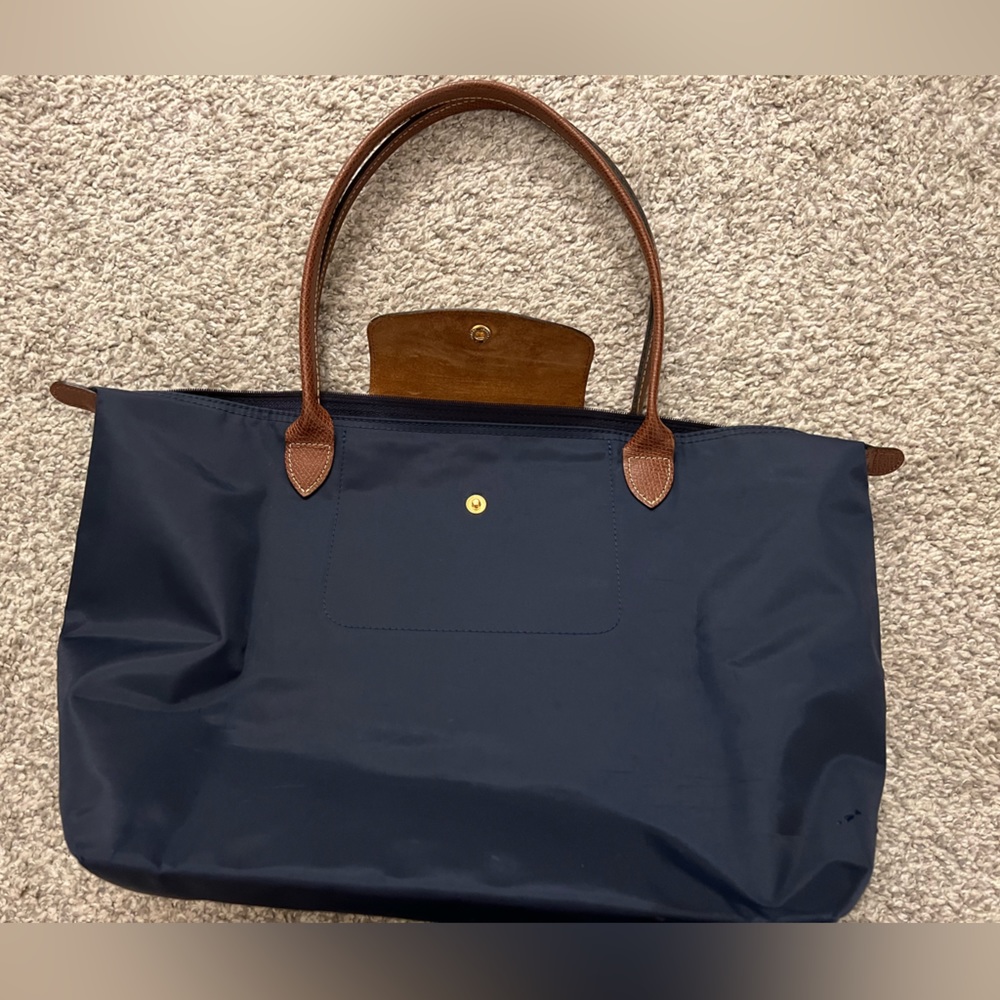 Large Navy Longchamp